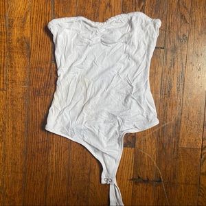 Ribbed thong bodysuit